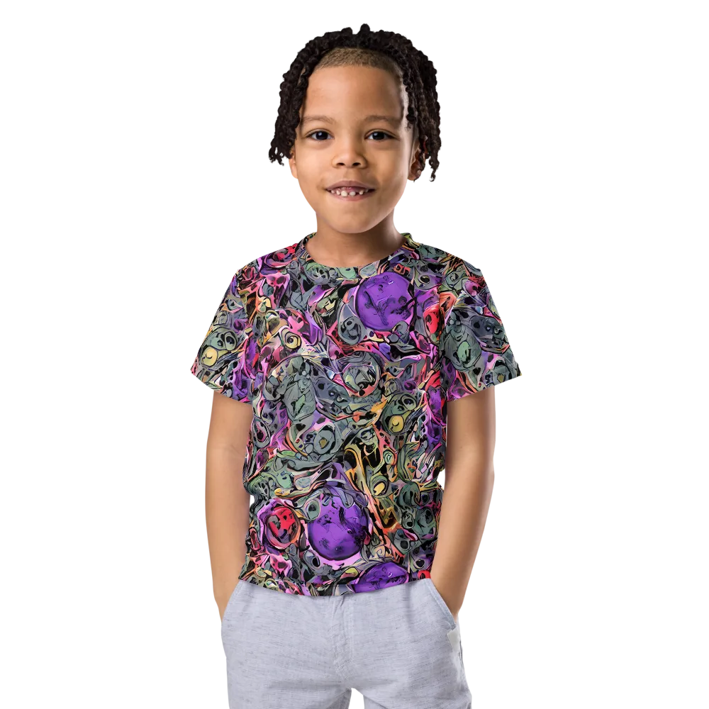 Violet Menagerie on Kids Crew Neck T-Shirt — Front