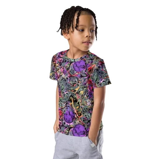 Violet Menagerie on a Kids Crew Neck T-Shirt
