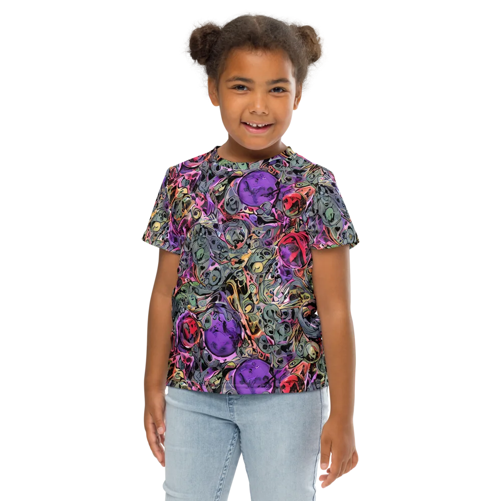 Violet Menagerie on Kids Crew Neck T-Shirt — Front