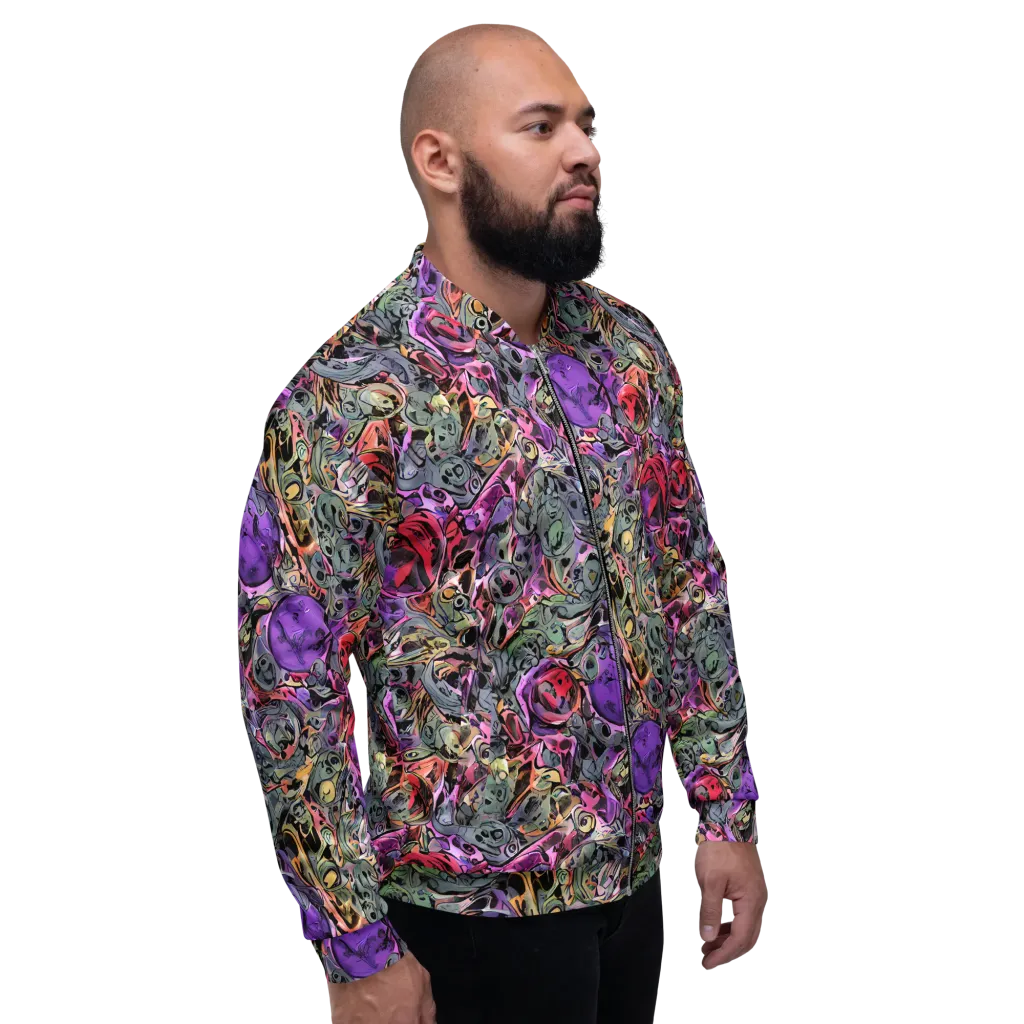 Violet Menagerie on Bomber Jacket — Right