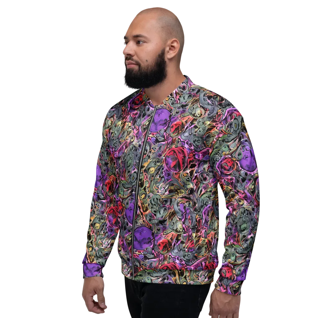 Violet Menagerie on Bomber Jacket — Left