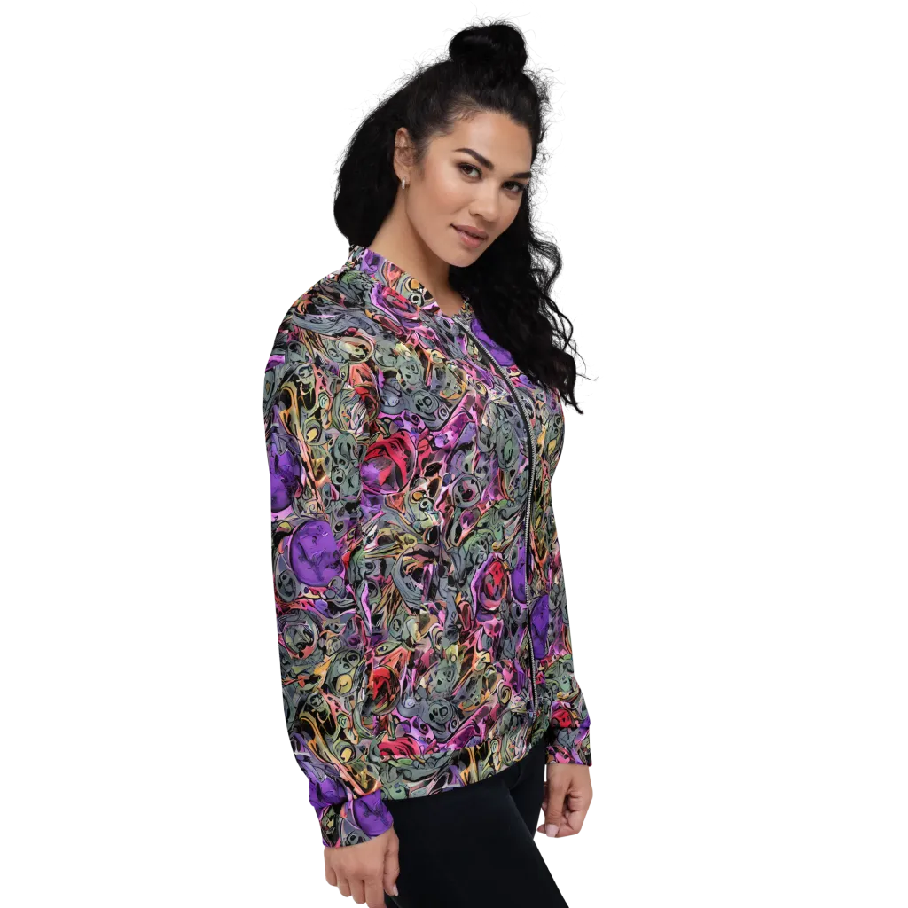 Violet Menagerie on Bomber Jacket — Right