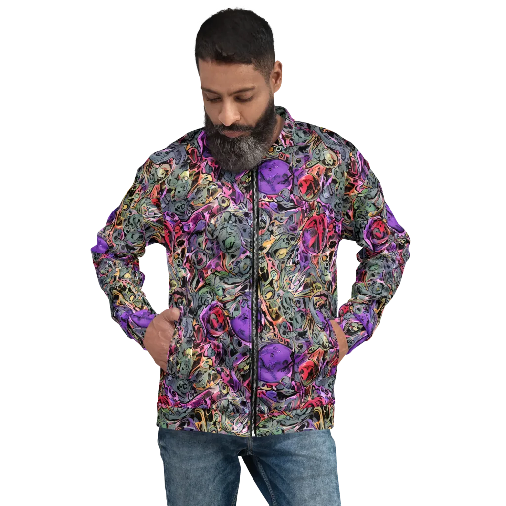 Violet Menagerie on Bomber Jacket — Front