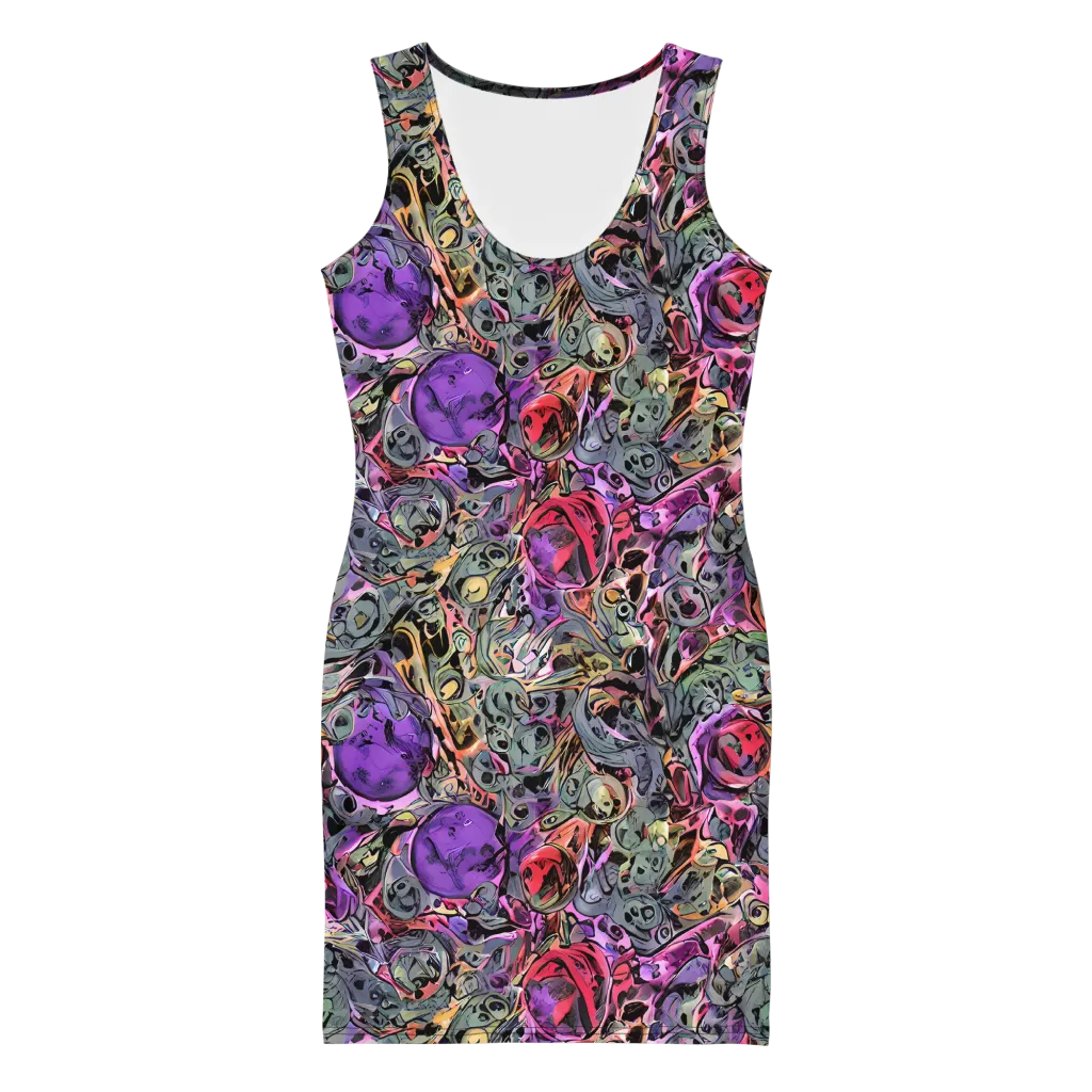 Violet Menagerie on Bodycon Dress — Front