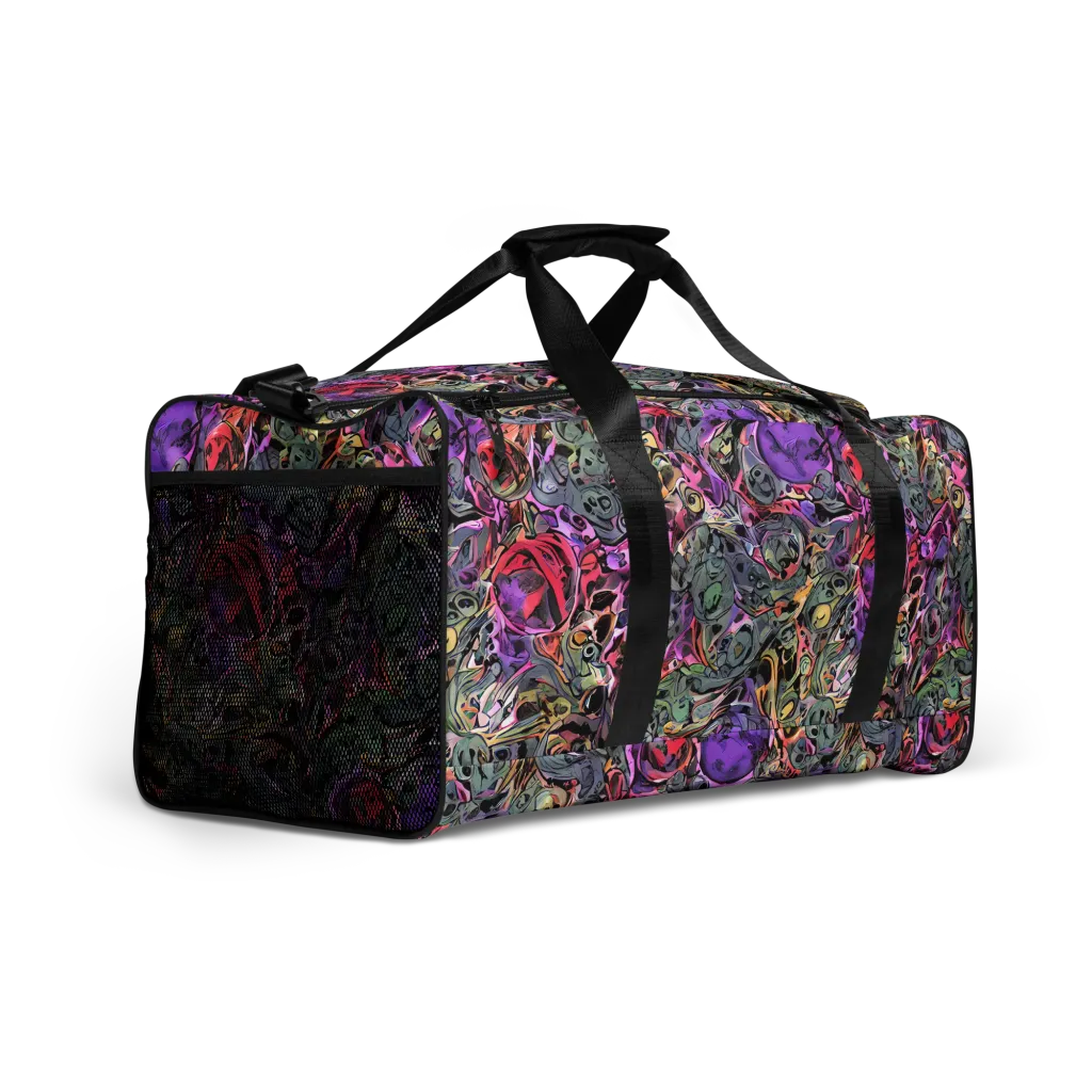 Violet Menagerie on Duffle Bag — Right Front