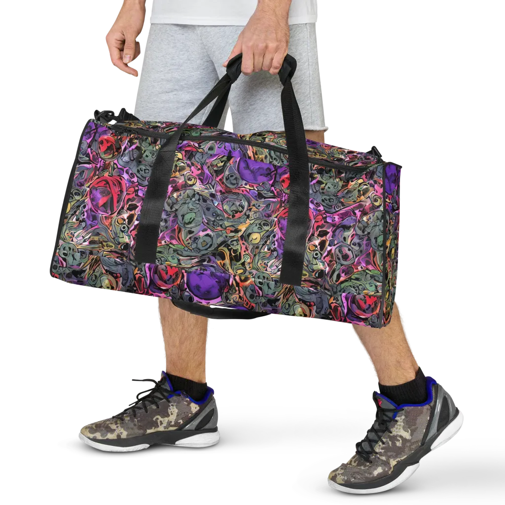 Violet Menagerie on Duffle Bag — Front