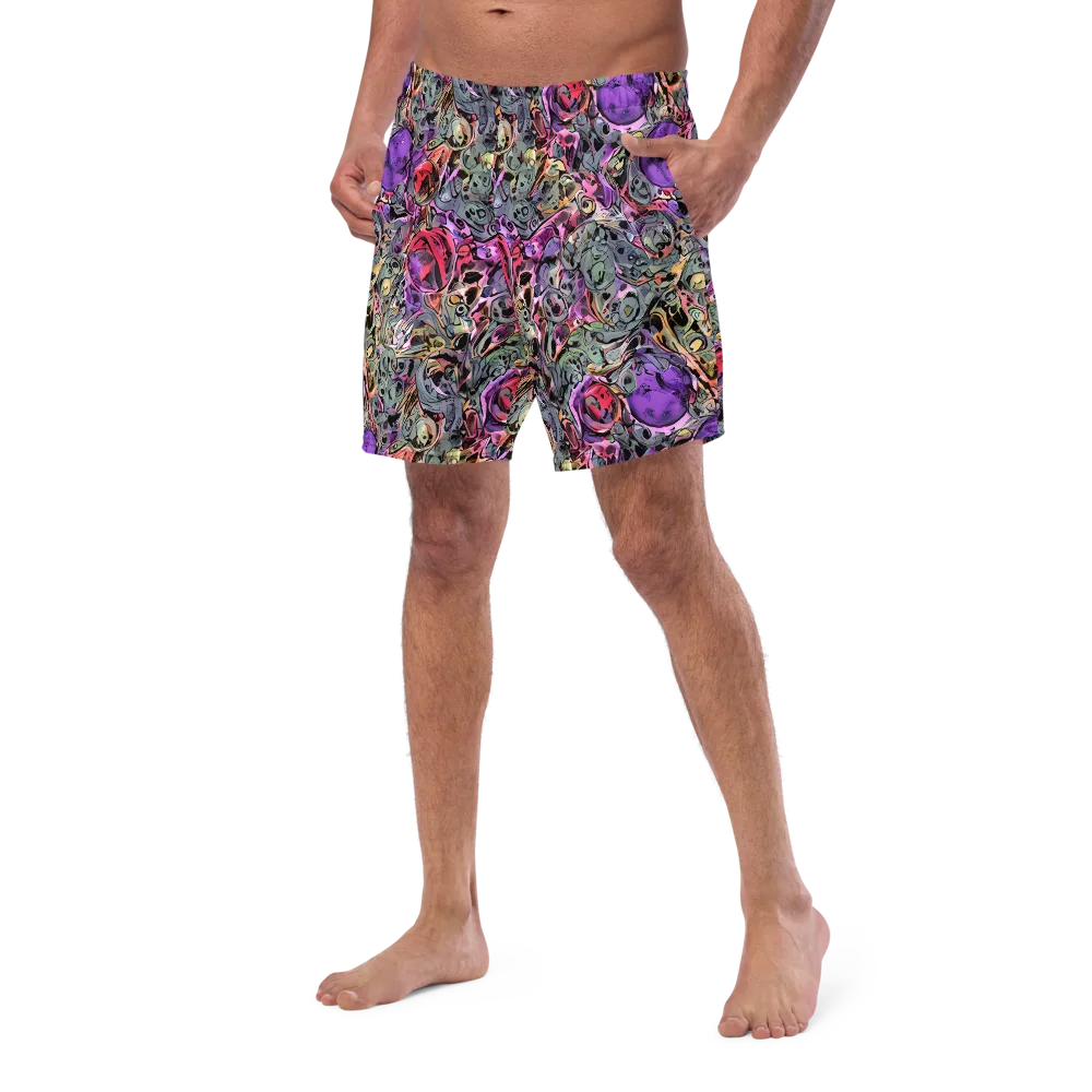 Violet Menagerie on Swim Trunks — Left Front