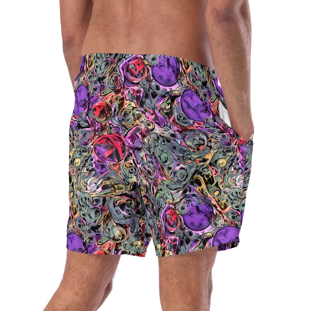 Violet Menagerie on Swim Trunks — Right Back