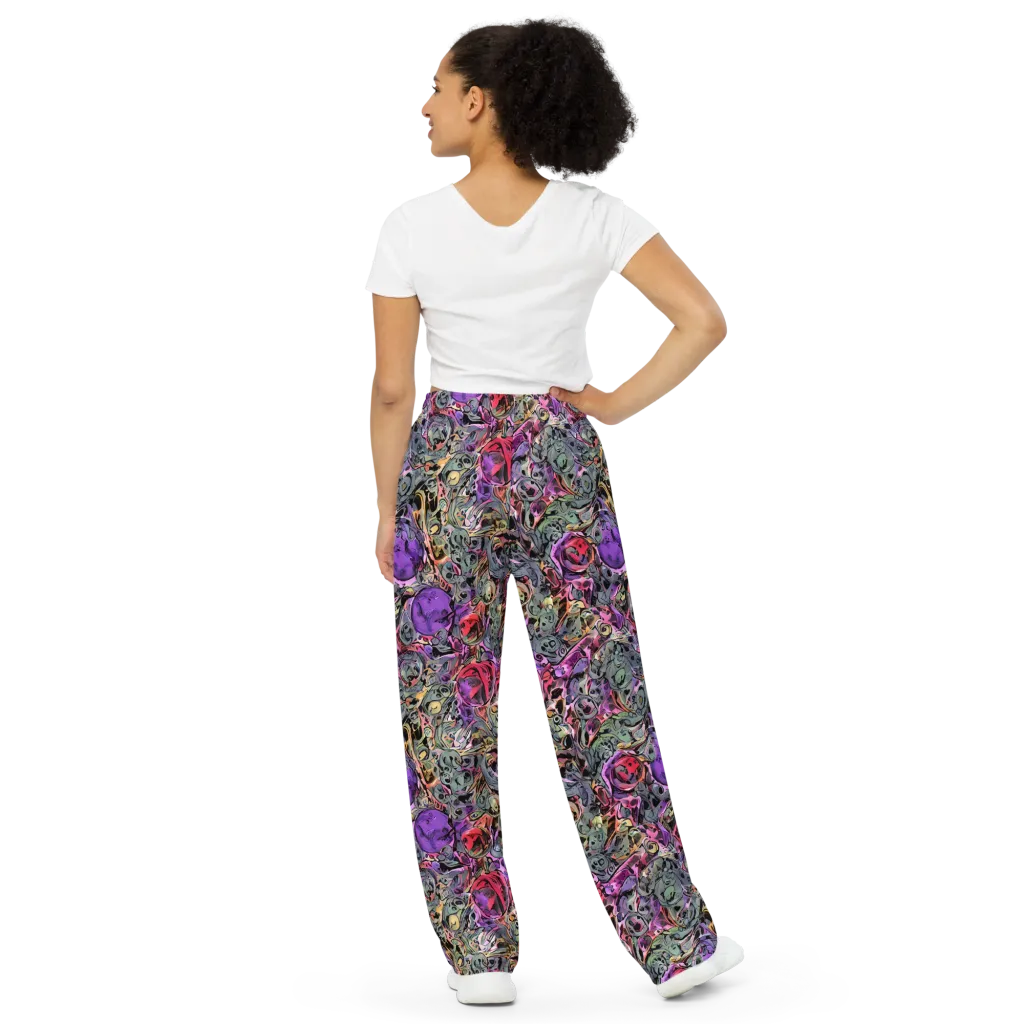 Violet Menagerie on Wide-Leg Pants — Back