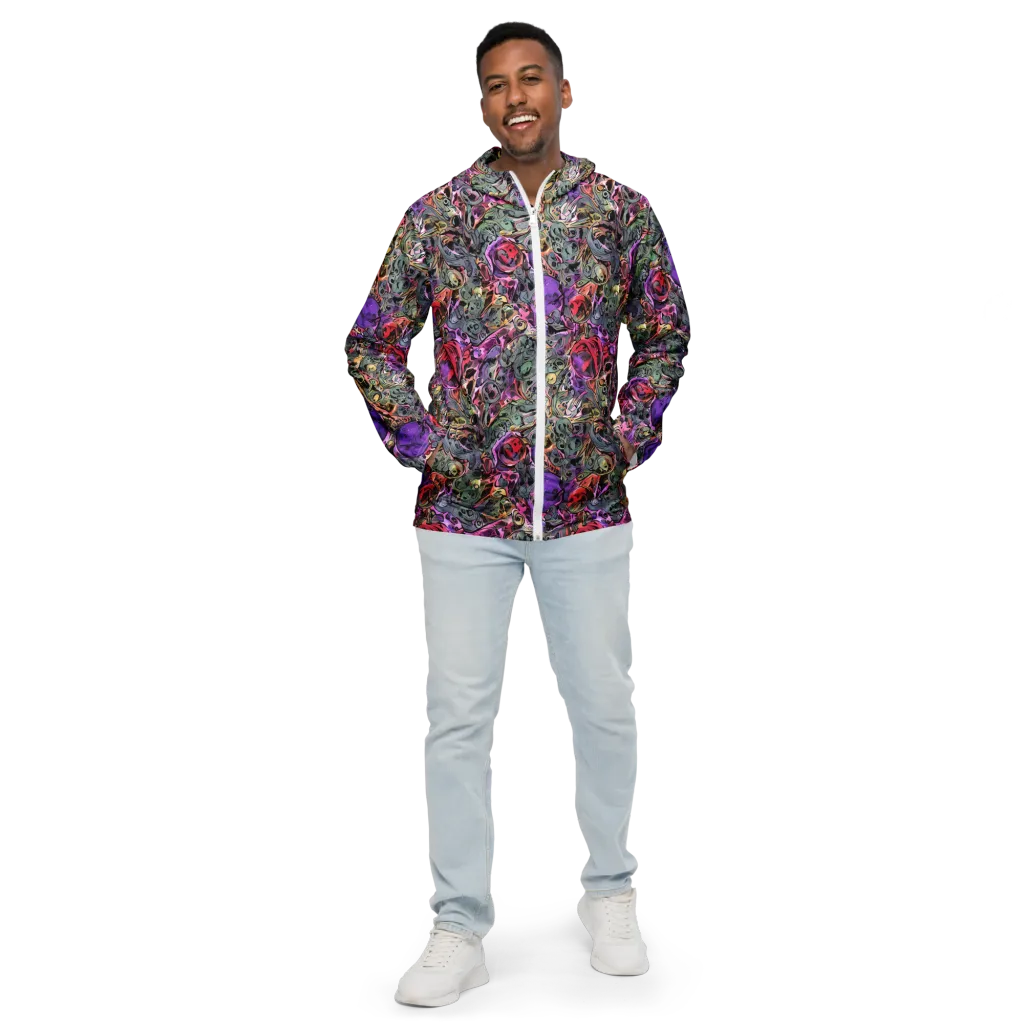 Violet Menagerie on Men's Windbreaker — Front