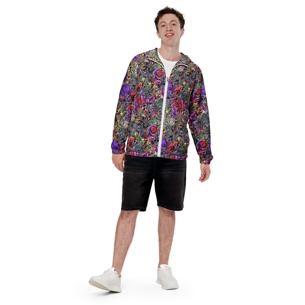Violet Menagerie on Men's Windbreaker — Front