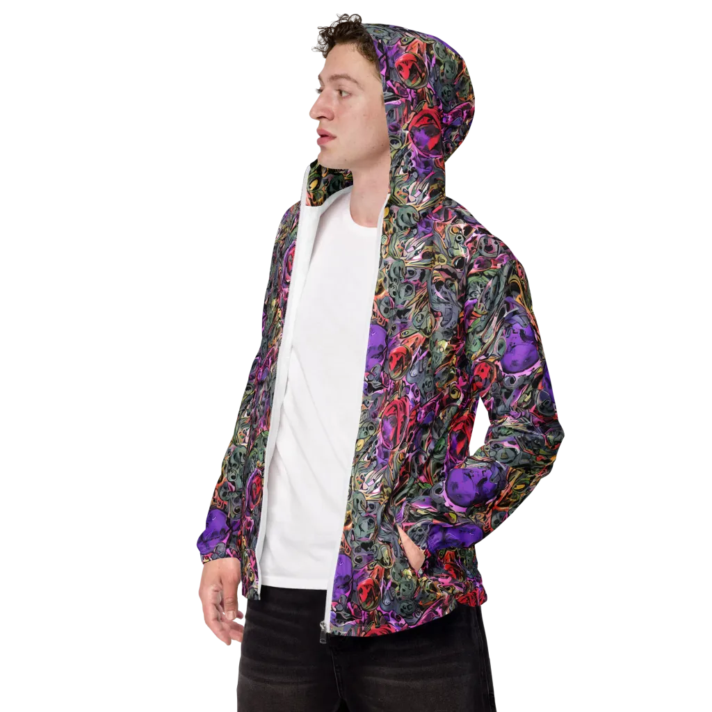 Violet Menagerie on Men's Windbreaker — Left Front