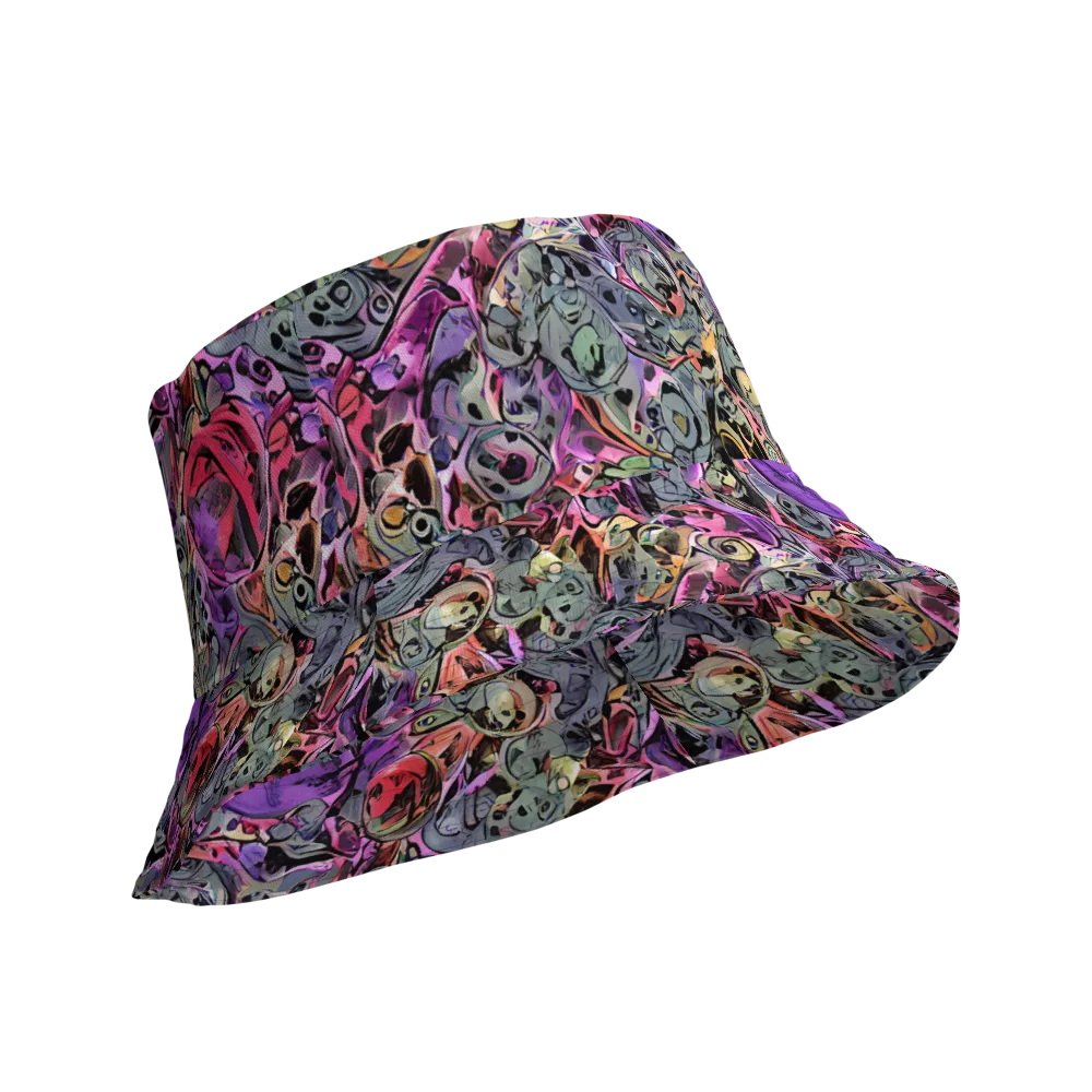 Violet Menagerie on Reversible Bucket Hat — Product details Outside