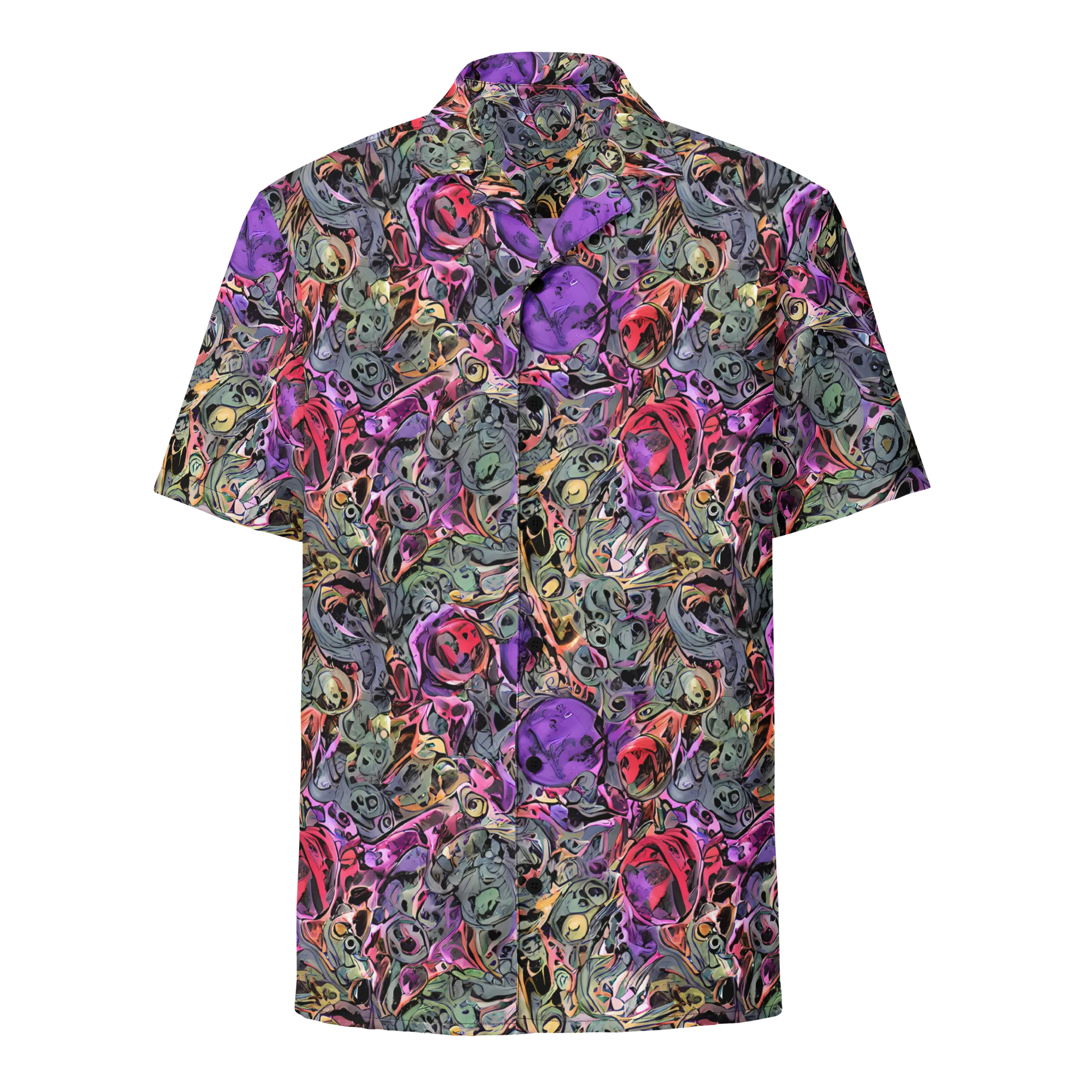 Violet Menagerie on Button Shirt — Front