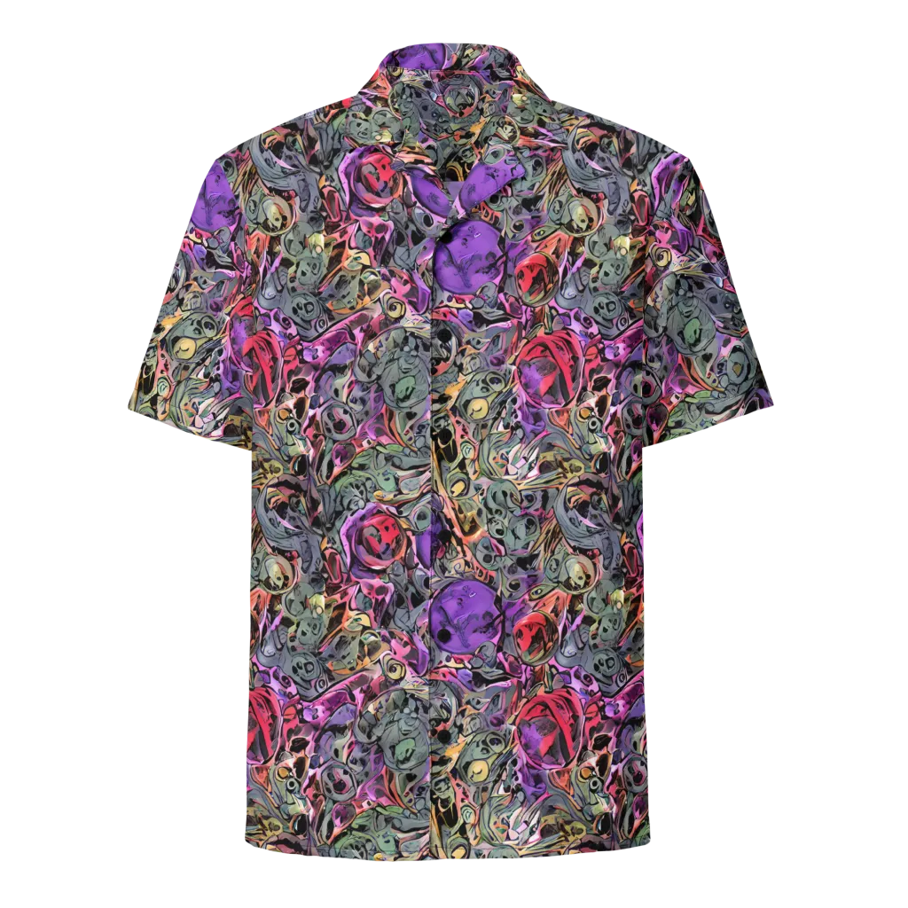 Violet Menagerie on Button Shirt — Front