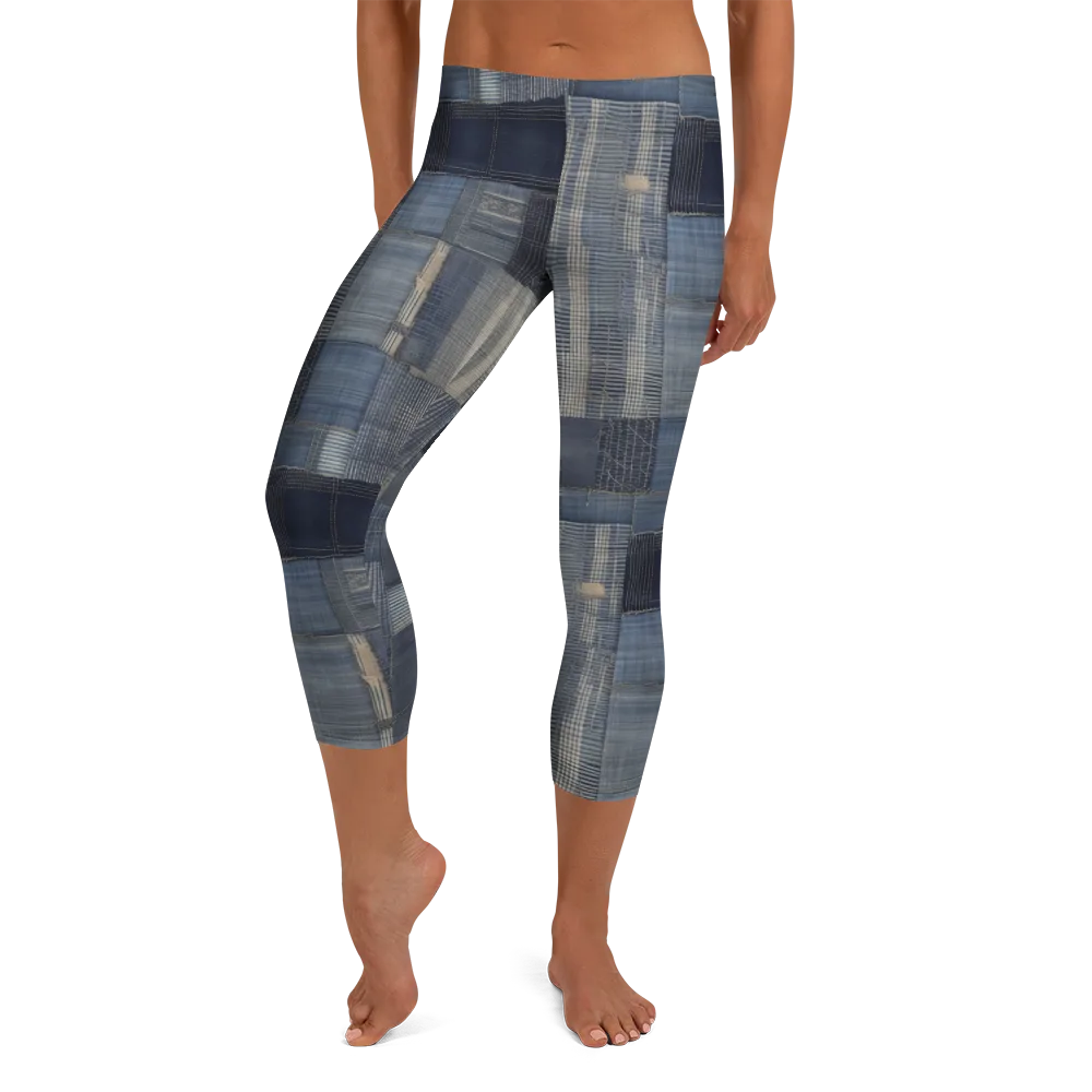 Blue Loom on Capri Leggings — Front