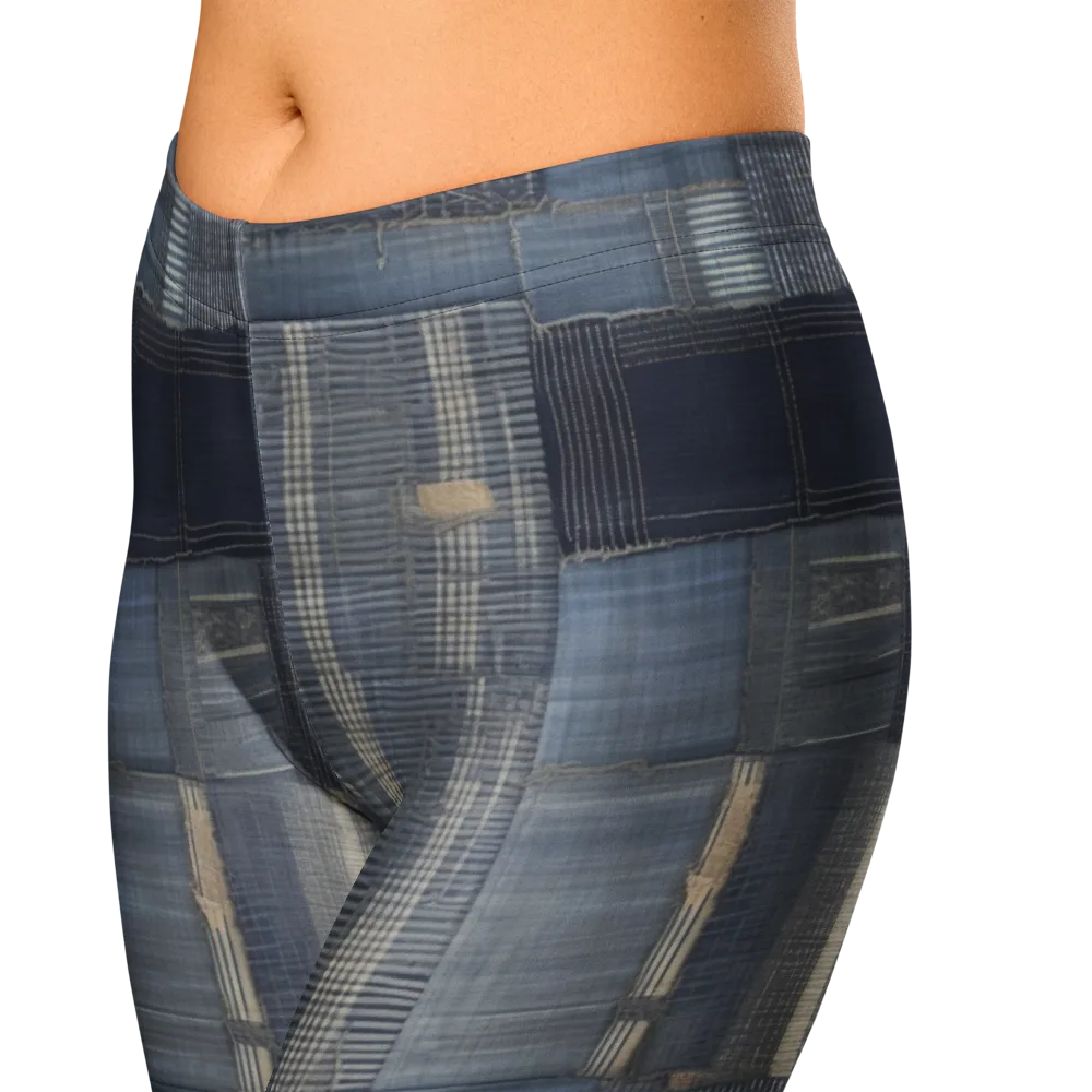 Blue Loom on Capri Leggings — Zoomed-in