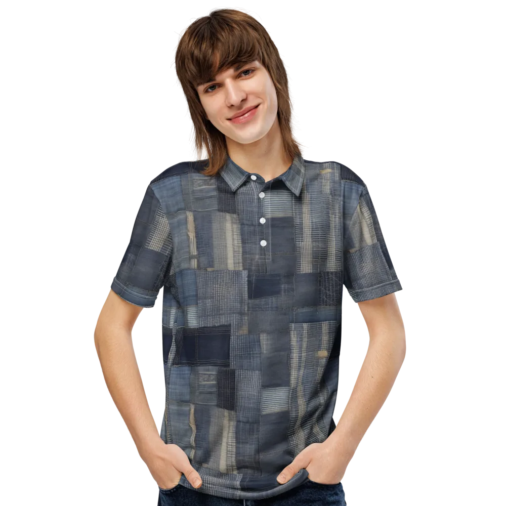 Blue Loom on Men's Slim Fit Polo Shirt — Front