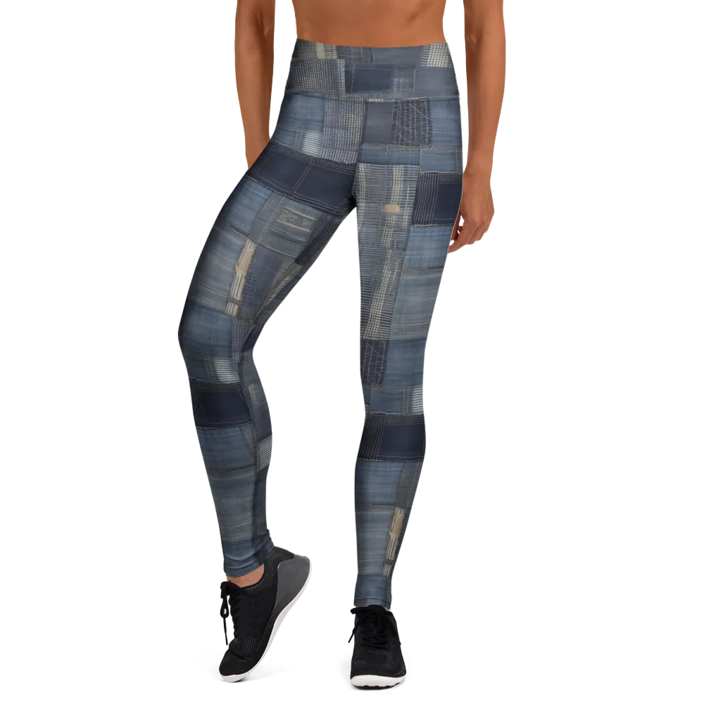 Blue Loom on Yoga Leggings — Front