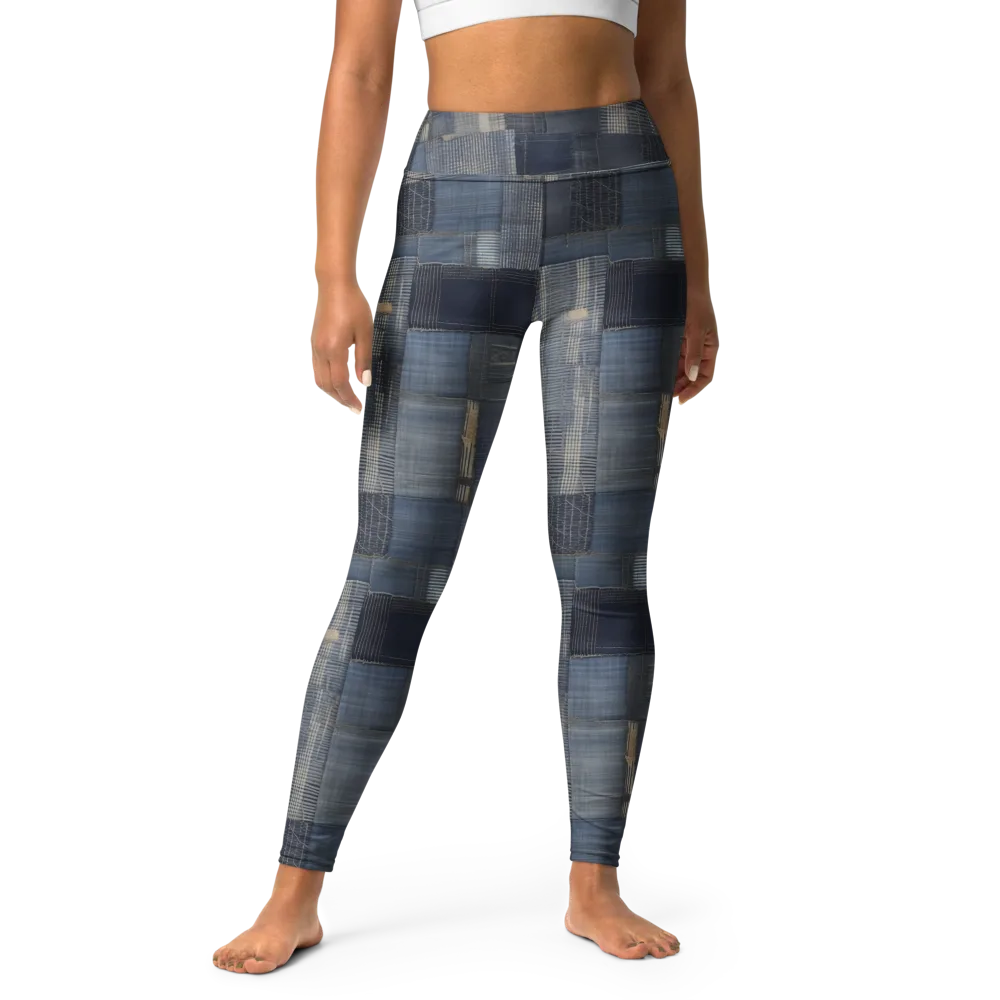 Blue Loom on Yoga Leggings — Front