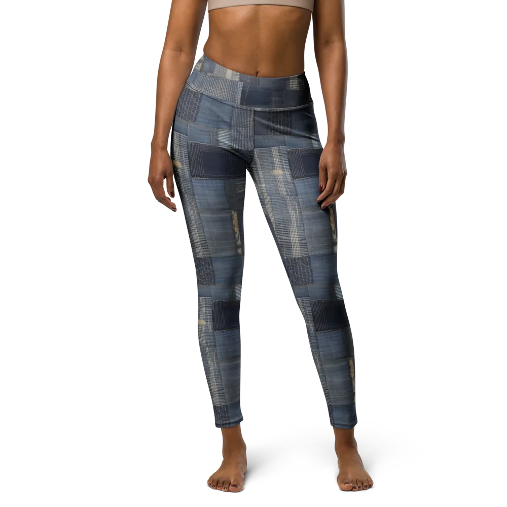 Blue Loom on Yoga Leggings — Front