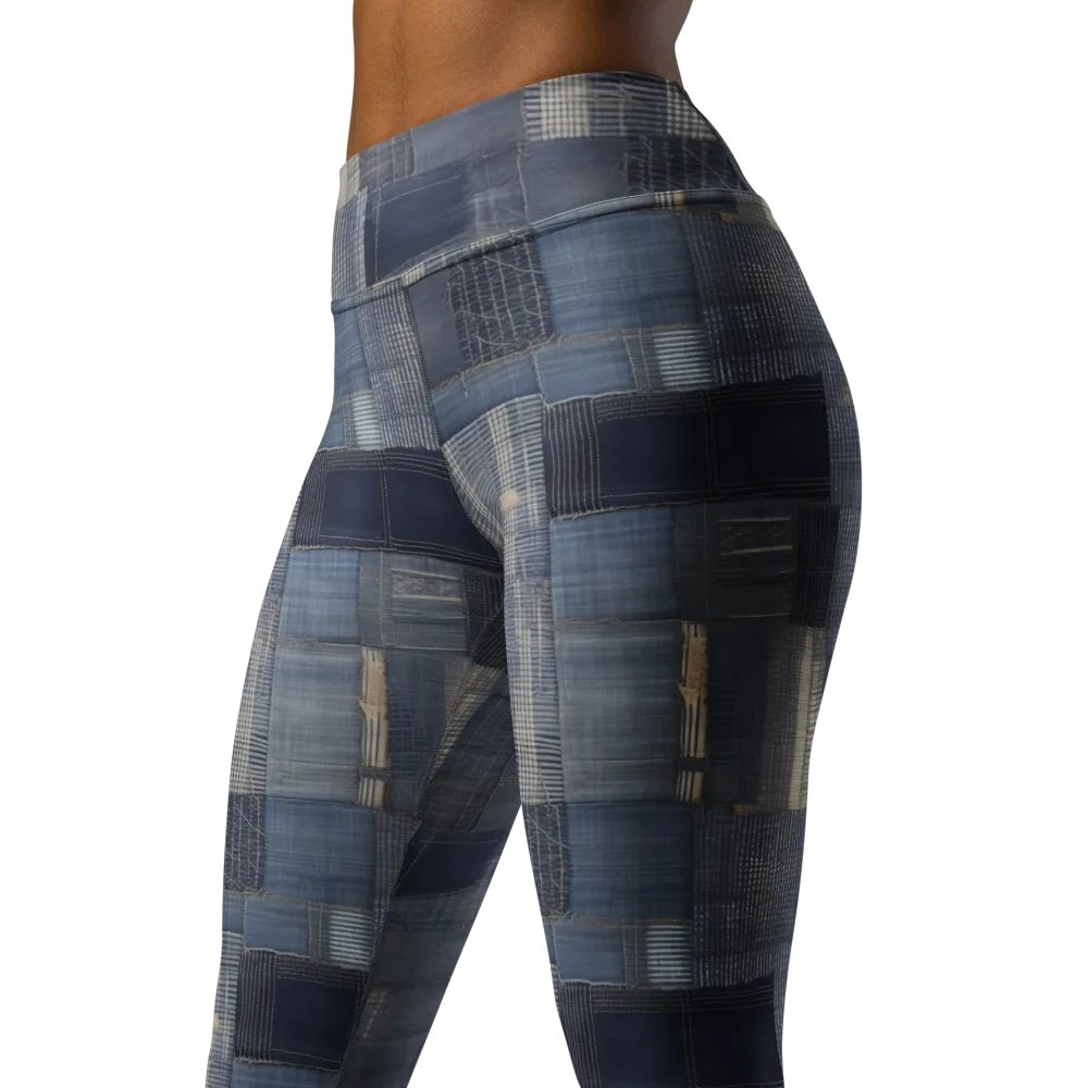 Blue Loom on Yoga Leggings — Left Front