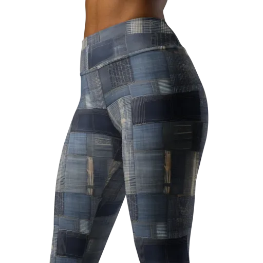 Blue Loom on a Yoga Leggings