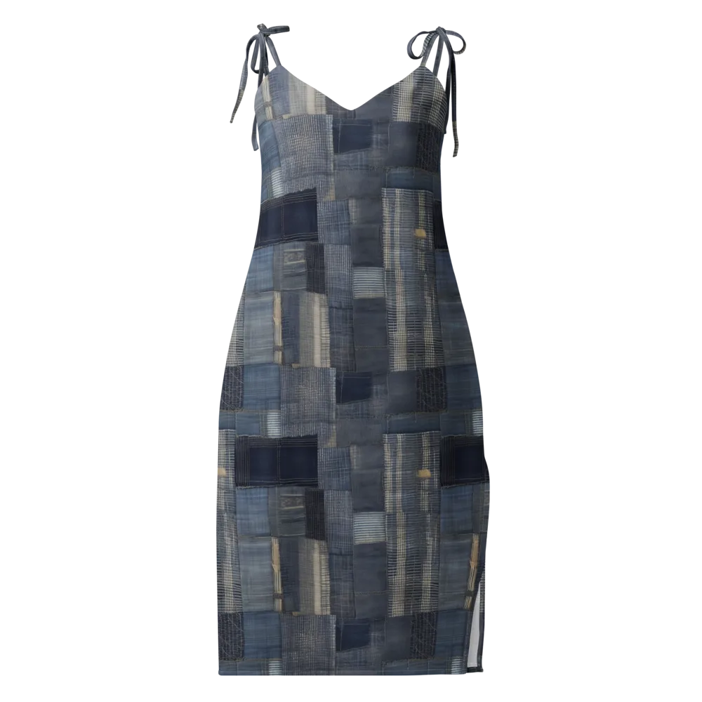 Blue Loom on Slip Dress — Front