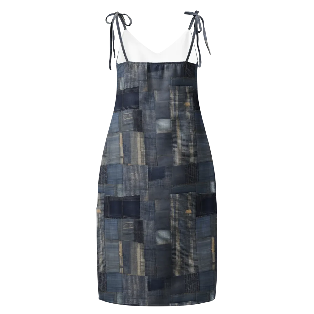 Blue Loom on Slip Dress — Back
