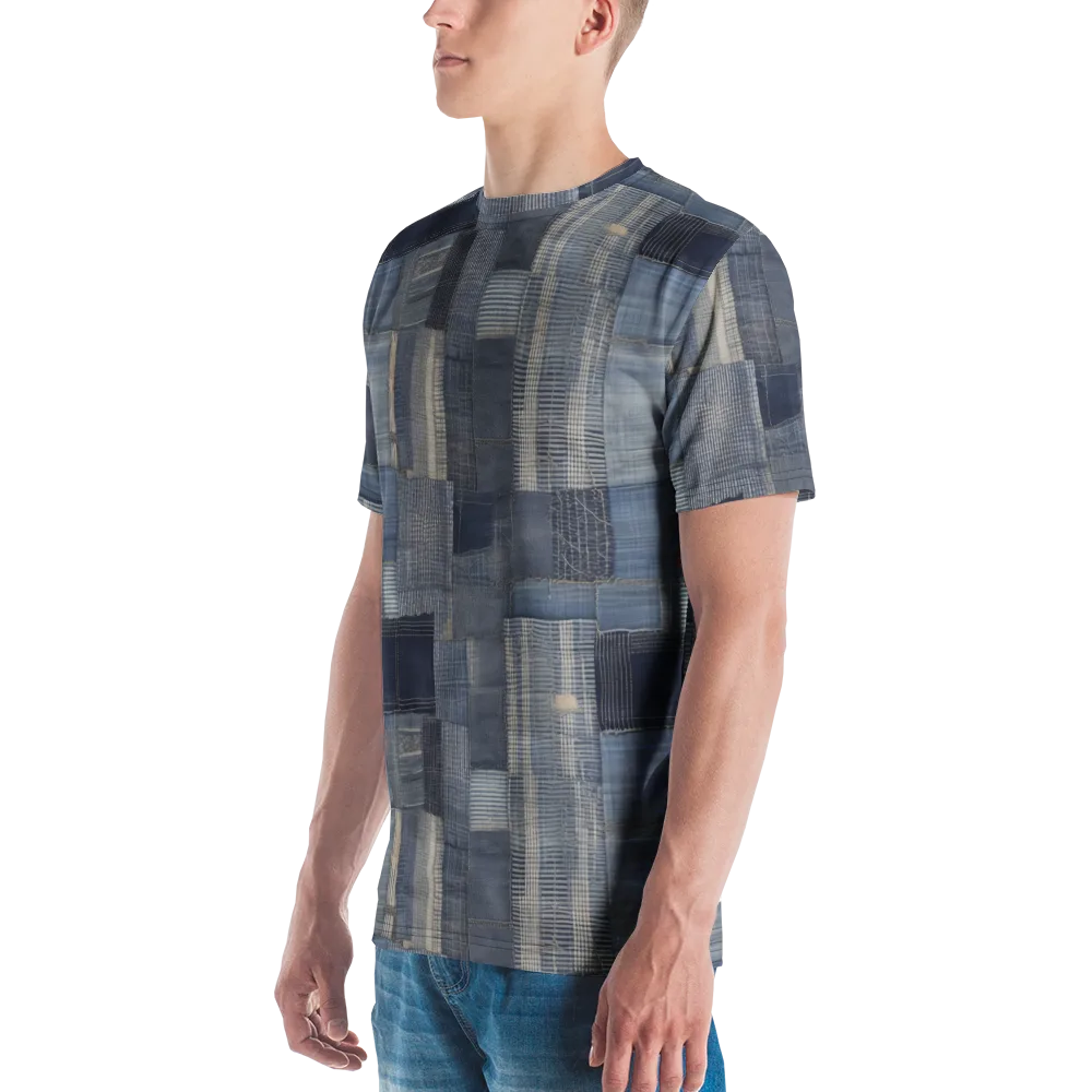 Blue Loom on Men's Crew Neck T-Shirt — Left