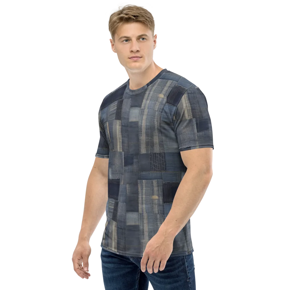 Blue Loom on Men's Crew Neck T-Shirt — Left