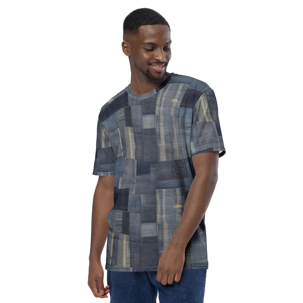 Blue Loom on Men's Crew Neck T-Shirt — Left