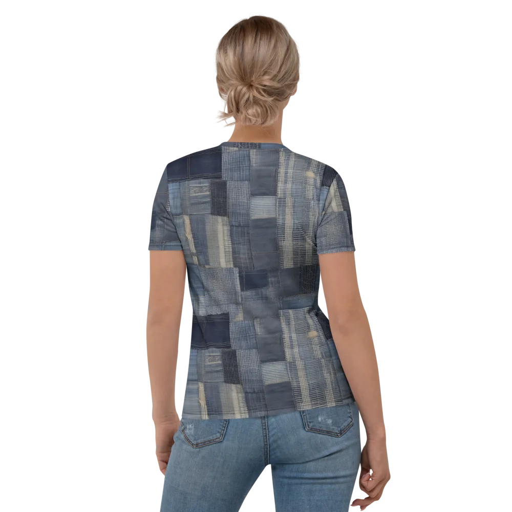 Blue Loom on Women's Crew Neck T-Shirt — Back