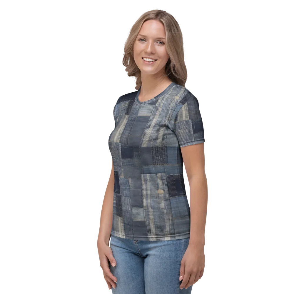 Blue Loom on Women's Crew Neck T-Shirt — Left