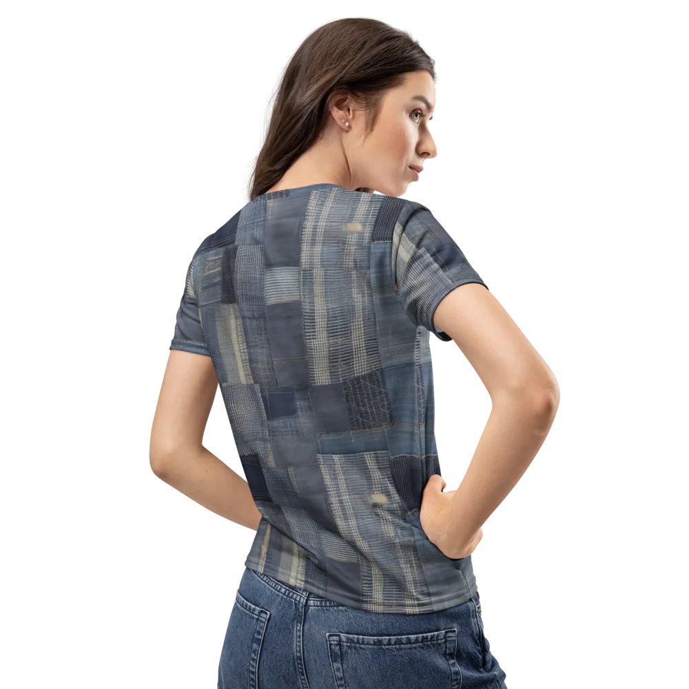 Blue Loom on Women's Crew Neck T-Shirt — Back