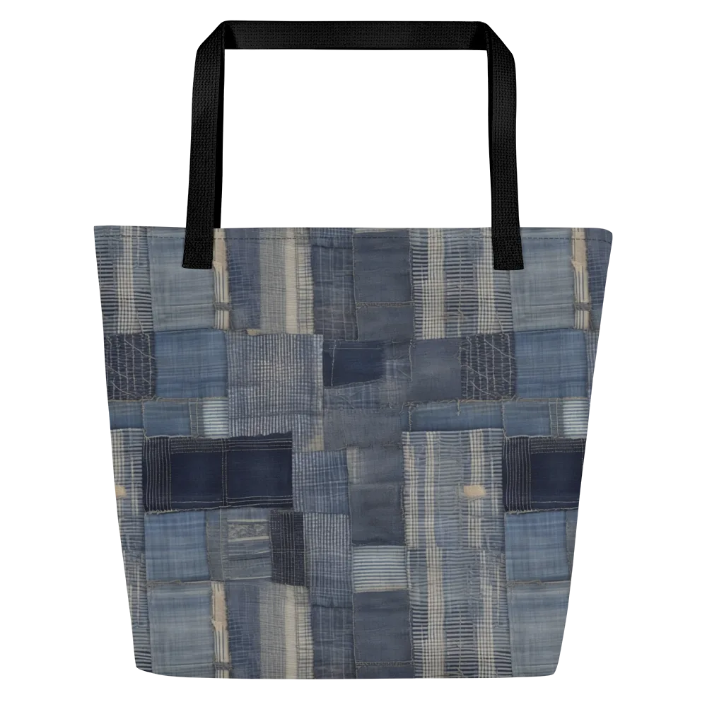 Blue Loom on Large Tote Bag W/ Pocket — Front