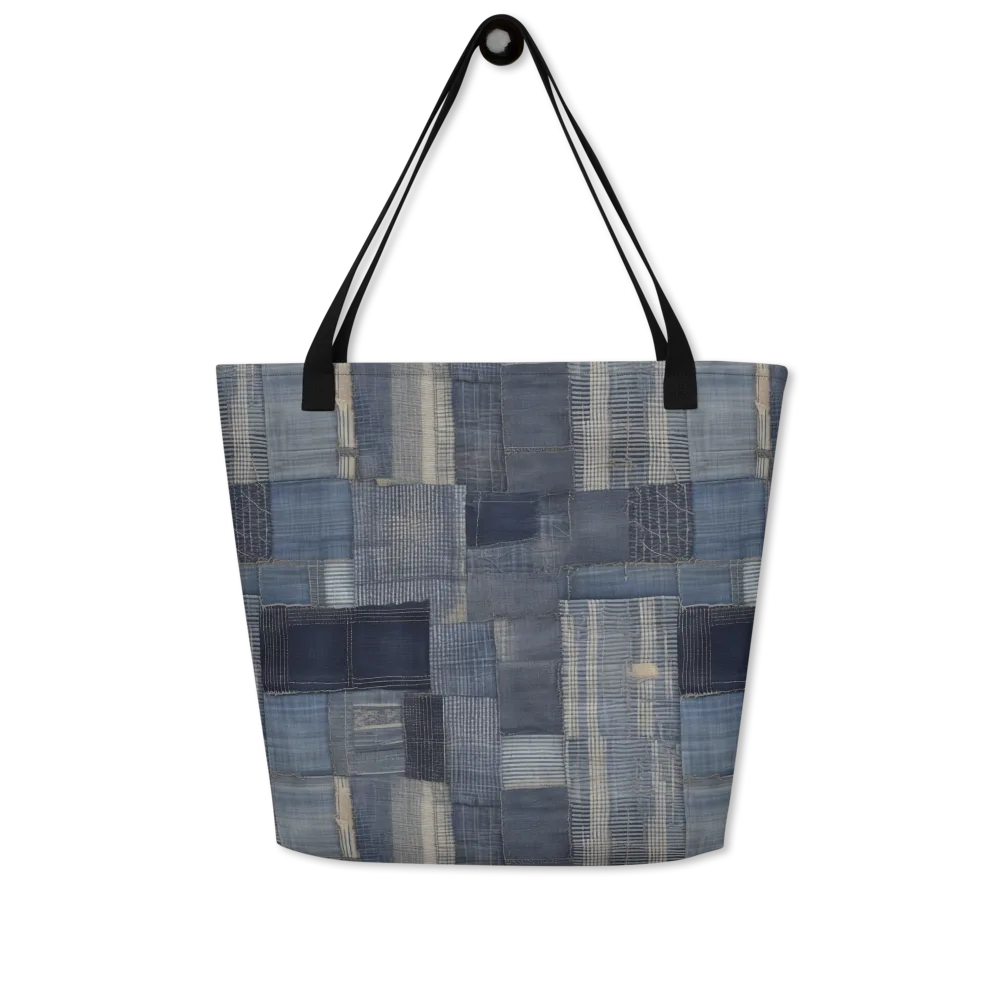 Blue Loom on Large Tote Bag W/ Pocket — Front
