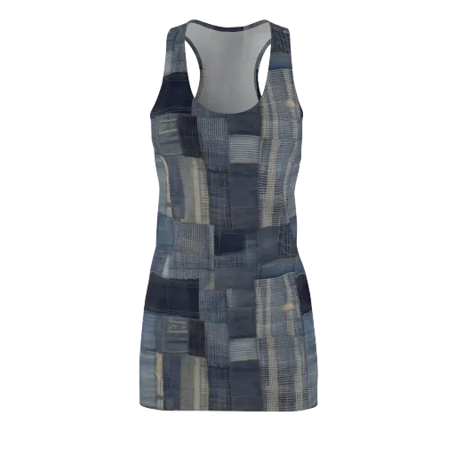Blue Loom on a Racerback Dress