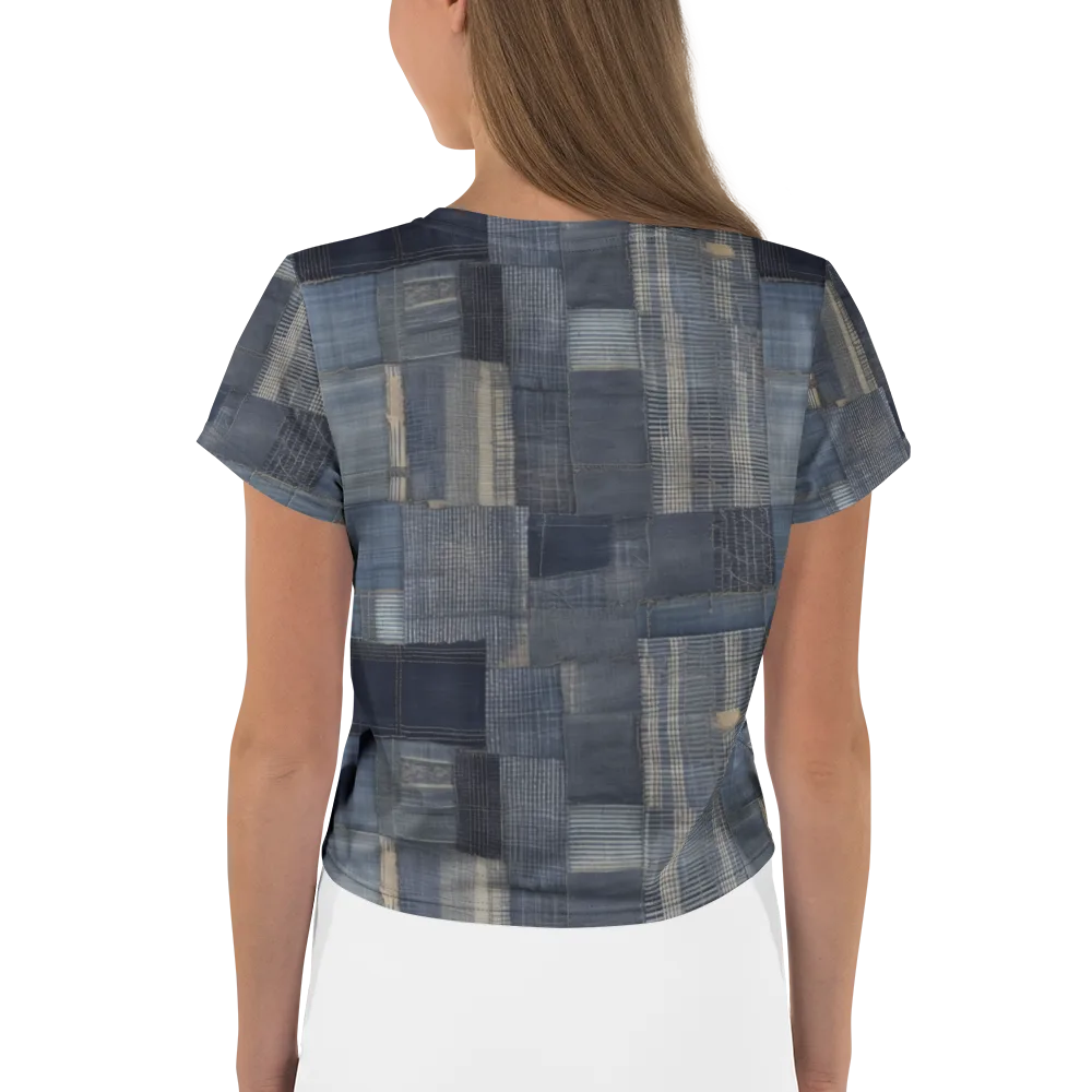 Blue Loom on Crop Tee — Back