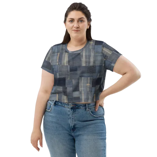 Blue Loom on a Crop Tee