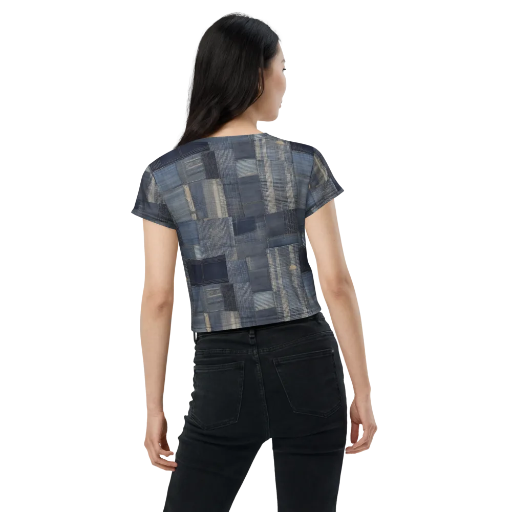 Blue Loom on Crop Tee — Back