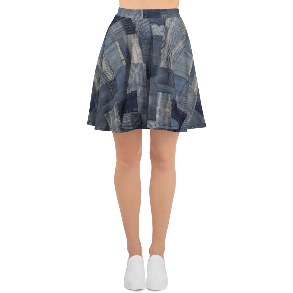 Blue Loom on Skater Skirt — Front