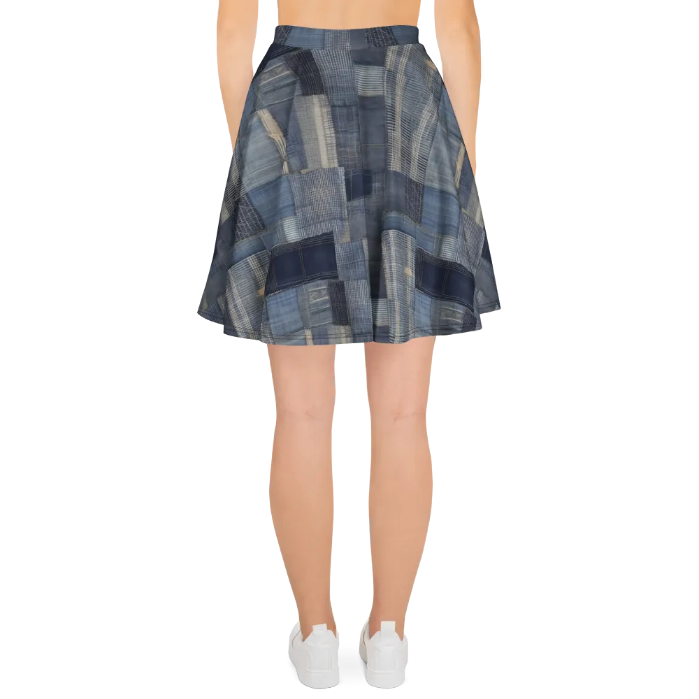 Blue Loom on Skater Skirt — Back