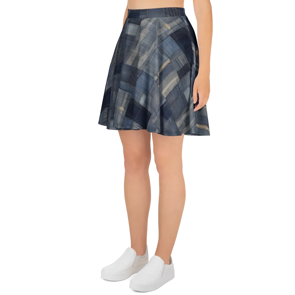 Blue Loom on Skater Skirt — Left
