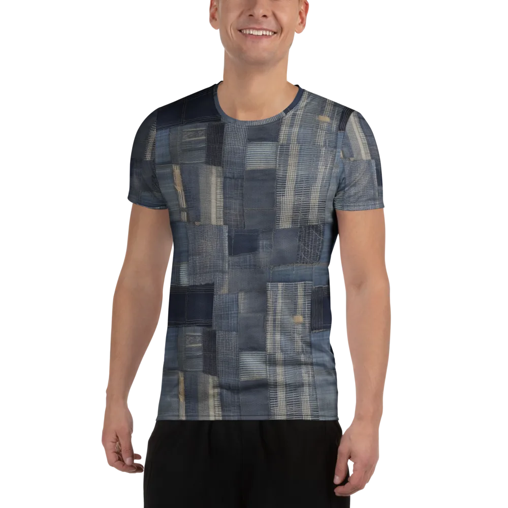 Blue Loom on Men's Athletic T-Shirt — Front