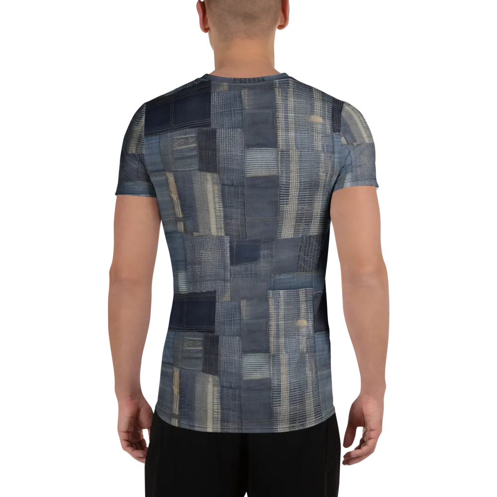Blue Loom on Men's Athletic T-Shirt — Back