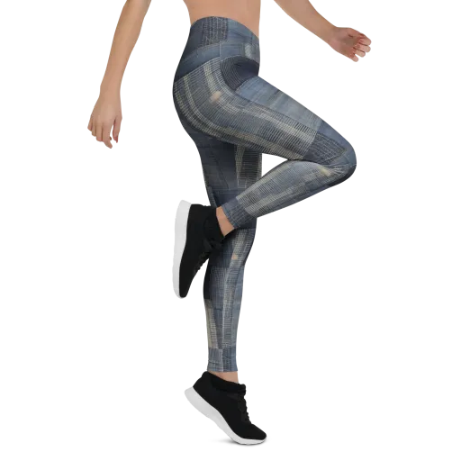 Blue Loom on a Leggings