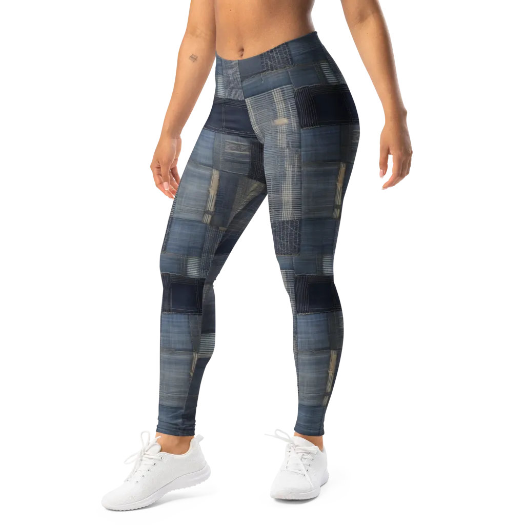 Blue Loom on Leggings — Left Front