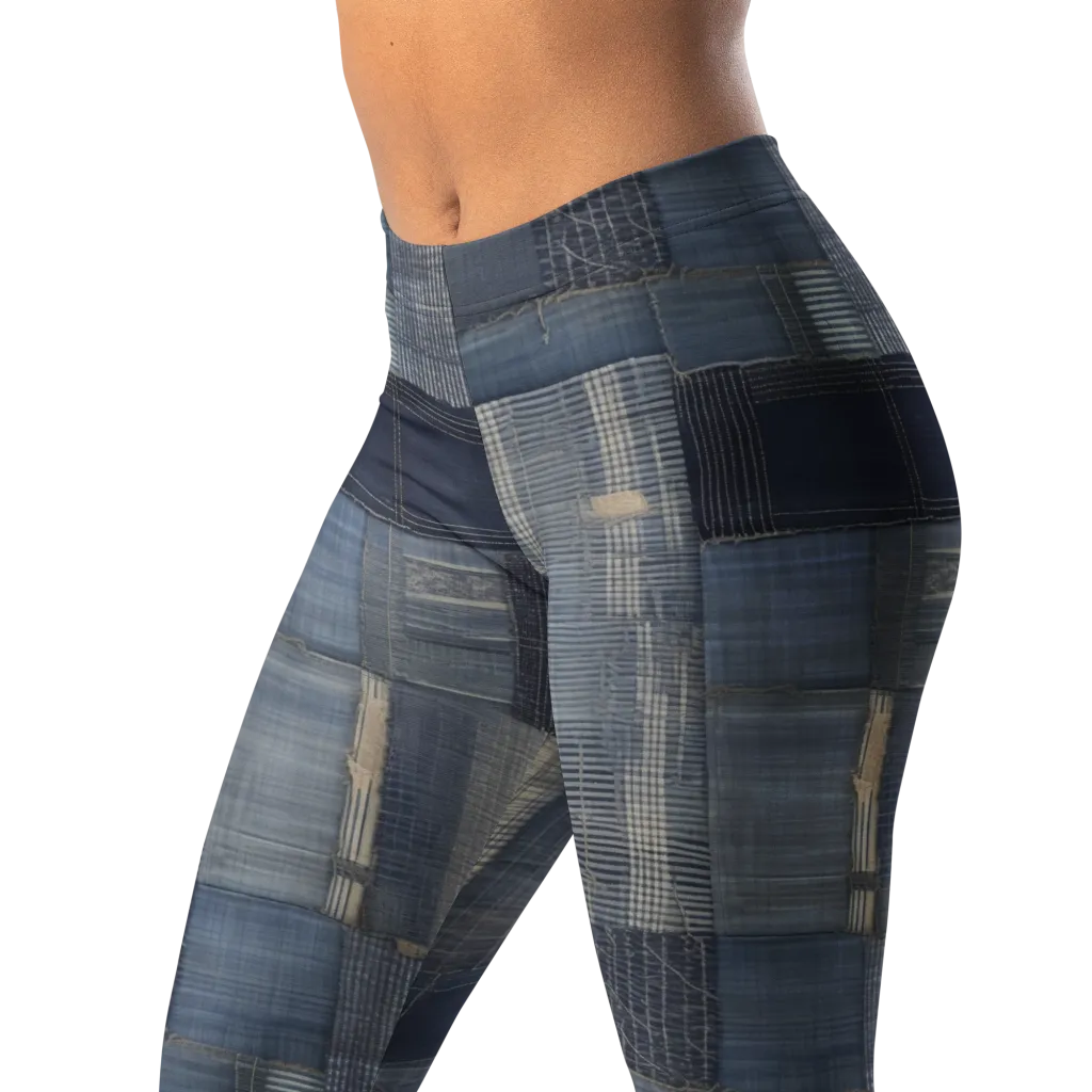 Blue Loom on Leggings — Left Front