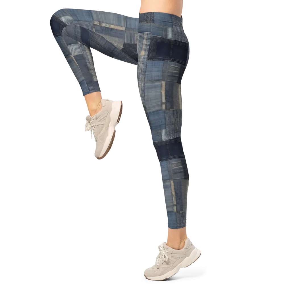 Blue Loom on Leggings — Left